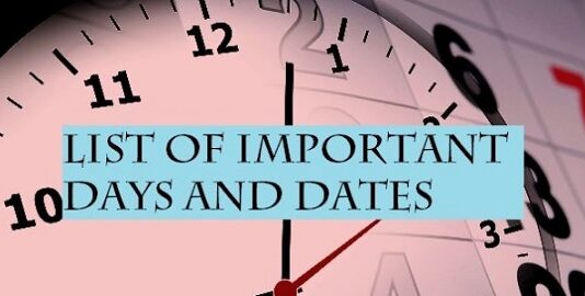 Important Dates and Days