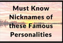 Nicknames Of Famous Personalities nicknames