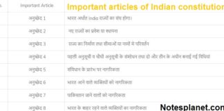 articles of Indian