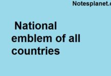 National emblem of all countries National emblem