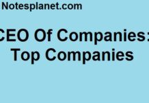 CEO Of Companies: Top Companies CEO Of Companies