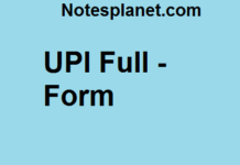 Full Form Of UPI; UPI full form UPI full form