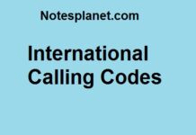 International Calling Codes || Phone codes International Calling Codes