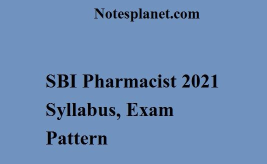 SBI Pharmacist 2021