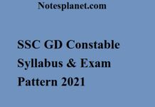 SSC GD Constable Syllabus & Exam Pattern 2021 SSC GD Constable Syllabus