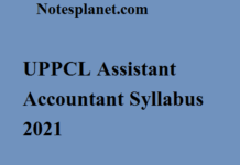 UPPCL Assistant Accountant Syllabus 2021 UPPCL Assistant Accountant Syllabus 2021