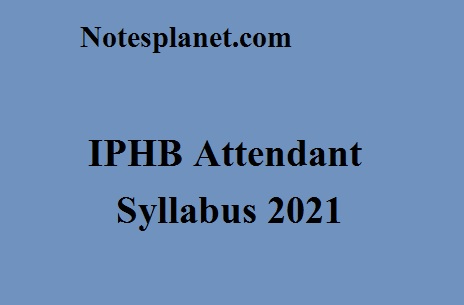 IPHB Attendant Syllabus 2021