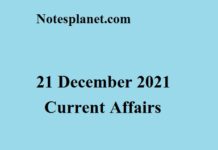 21 December 2021 Current Affairs 21 December 2021 Current Affairs