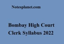 Bombay High Court Clerk Syllabus 2022 Bombay High Court Clerk Syllabus 2022