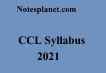 CCL Syllabus 2021 CCL Syllabus 2021