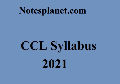 CCL Syllabus 2021