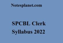 SPCBL Clerk Syllabus 2022 SPCBL Clerk Syllabus 2022