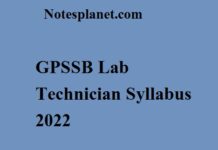 GPSSB Lab Technician Syllabus 2022 GPSSB Lab Technician Syllabus 2022