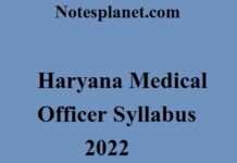 Haryana Medical Officer Syllabus 2022 Haryana Medical Officer Syllabus 2022