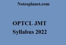 OPTCL JMT Syllabus 2022 OPTCL JMT Syllabus 2022