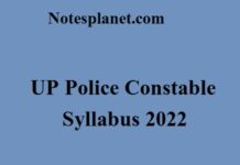 UP Police Constable Syllabus 2022 UP Police Constable Syllabus 2022