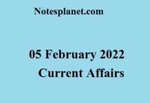 05 February 2022 Current Affairs 05 February 2022 Current Affairs
