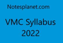 VMC Syllabus 2022 VMC Syllabus 2022