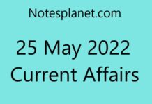 25 May 2022 Current Affairs 25 May 2022 Current Affairs