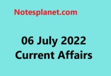 06 July 2022 Current Affairs 06 July 2022 Current Affairs