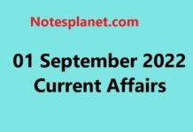 01 September 2022 Current Affairs 01 September 2022 Current Affairs