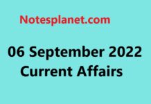 06 September 2022 Current Affairs 06 September 2022 Current Affairs