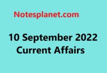 10 September 2022 Current Affairs 10 September 2022 Current Affairs