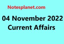 04 November 2022 Current Affairs 04 November 2022 Current Affairs