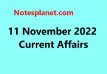 11 November 2022 Current Affairs 11 November 2022 Current Affairs