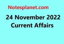 24 November 2022 Current Affairs 24 November 2022 Current Affairs