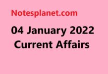 04 January 2022 Current Affairs 04 January 2022 Current Affairs