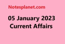 05 January 2023 Current Affairs 05 January 2023 Current Affairs