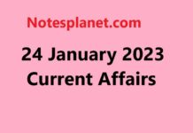 24 January 2023 Current Affairs 24 January 2023 Current Affairs