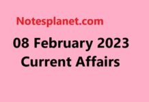 08 February 2023 Current Affairs 08 February 2023 Current Affairs