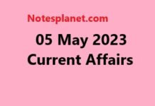 05 May 2023 Current Affairs 05 May 2023 Current Affairs