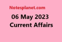 06 May 2023 Current Affairs 06 May 2023 Current Affairs