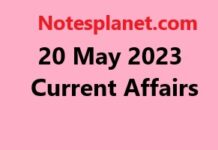 20 May 2023 Current Affairs 20 May 2023 Current Affairs