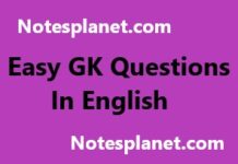 Easy GK Questions In English Easy GK Questions In English