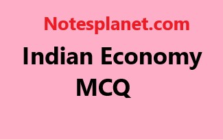 indian economy MCQ