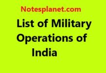 List of Military Operations of India List of Military Operations of India