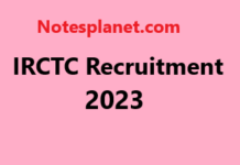 IRCTC Recruitment 2023 IRCTC Recruitment 2023