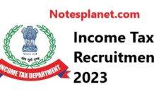 Income Tax Recruitment 2023 Income Tax Recruitment 2023