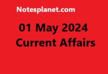 01 May 2024 Current Affairs 01 May 2024 Current Affairs