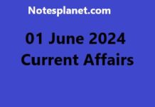 01 June 2024 Current Affairs 01 June 2024 Current Affairs
