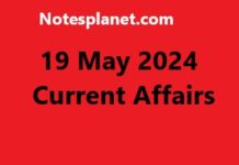 19 May 2024 Current Affairs 19 May 2024 Current Affairs