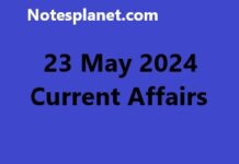 23 May 2024 Current Affairs 23 May 2024 Current Affairs