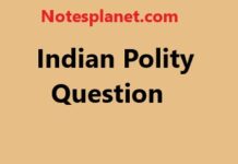 Indian Polity Question Indian Polity Question