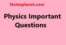 Physics Important Questions Physics Important Questions