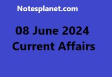 08 June 2024 Current Affairs 08 June 2024 Current Affairs