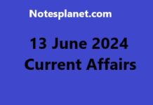 13 June 2024 Current Affairs 13 June 2024 Current Affairs